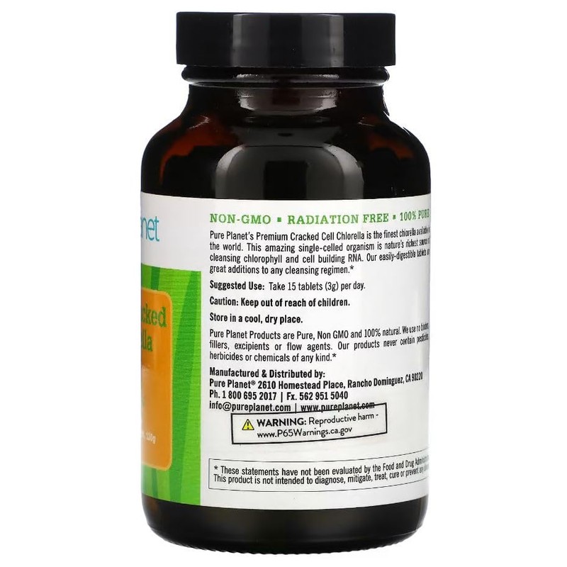 PURE PLANET Cracked Cell Chlorella Organic 240tb/250mg