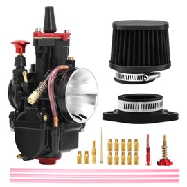 PWK Carburetor Kit 28mm Racing Carb Universal for 75cc to 125cc 2T 4T Carburetor with Air Filter Intake Manifold Boot Main Jets Motorcycle Scooters Dirt Bike Motocross ATV Quad Enduro Off Road (28mm)
