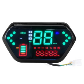 Instrumento de Motocicleta, ANGGREK Velocímetro Universal ANGGREK Odómetro Tacómetro Pantalla LCD Digital Indicador de Velocidad 48 V / 60 V para Motocicleta Eléctrica