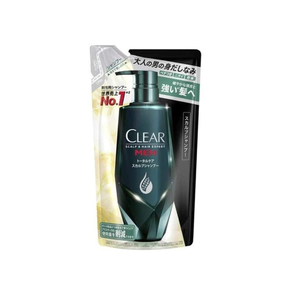 CLEAR For Men Total Care Scalp Shampoo Refill, 9.5 oz (280 g)