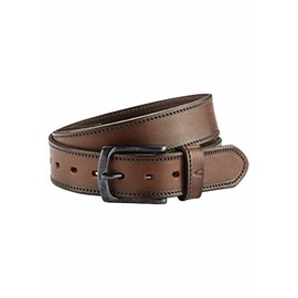 camel active Leather Belt 4 cm Wide Metal Clasp Cognac, brown