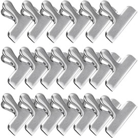 20 Piezas Clips de Metal para Bolsas de Alimentos, Pinzas de Acero Inoxidable para Cerrar Bolsas de Chip