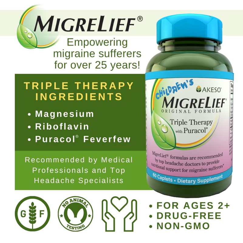 Children's MigreLief® - Triple Therapy with Puracol™ - Nutritional Support