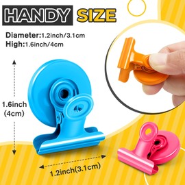 Junarter 60 Pack Refrigerator Magnets with Clips, Fridge Magnets Whiteboard Magnet Clips, Teacher Classroom Must Haves,Manget Heavy Duty, Best for Photo Displays,Whiteboard,Refrigerator,Locker,Plant