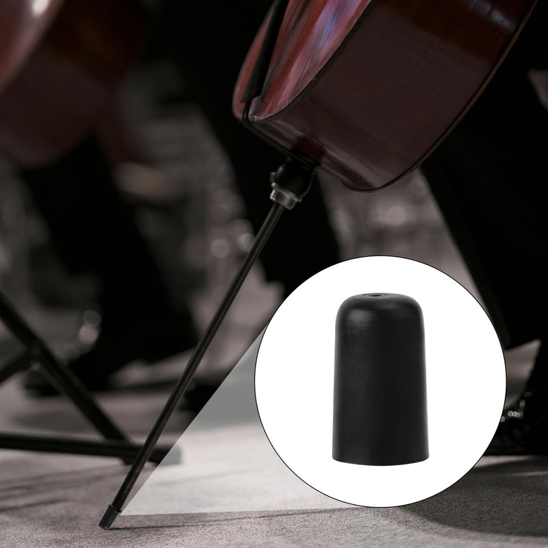 4pcs Cello Endpin Rubber Tip, Black Cello Endpin Stopper Cello