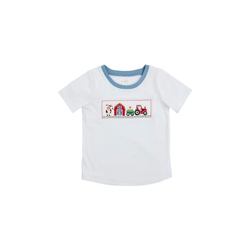 Mud pie Kid's Boy Farm Smocked Tee