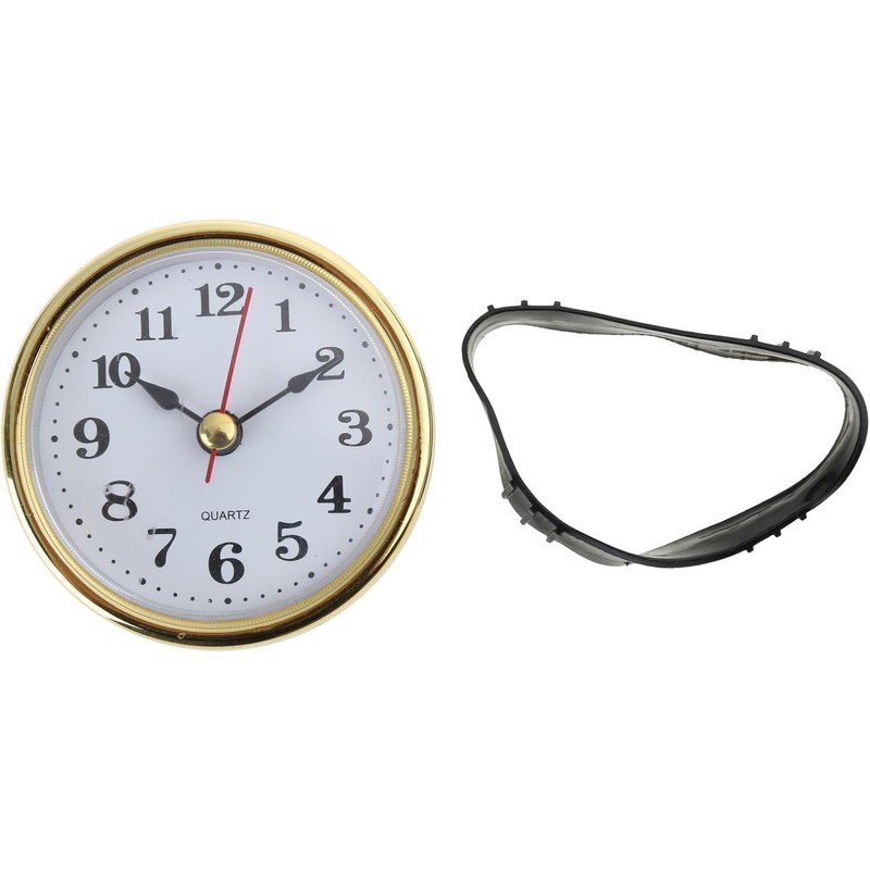 Silver Mini Clock Insert 2-1/2Inch 65mm Round Quartz Movement Clock