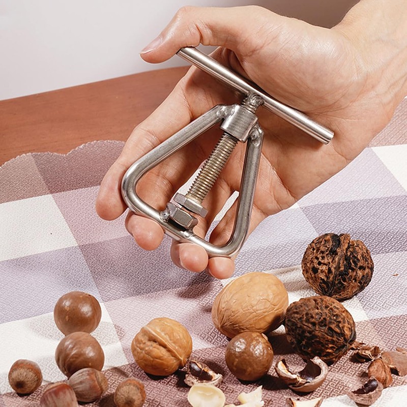 UZEXYO Heavy Duty Nut Cracker for All Nuts Black Walnut