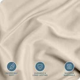 Bare Home Bedding Duvet Cover King Size - Premium 1800 Super Soft Collection - Lightweight, Cooling - Soft Breathable Bedding Duvet Cover (King, Sand)