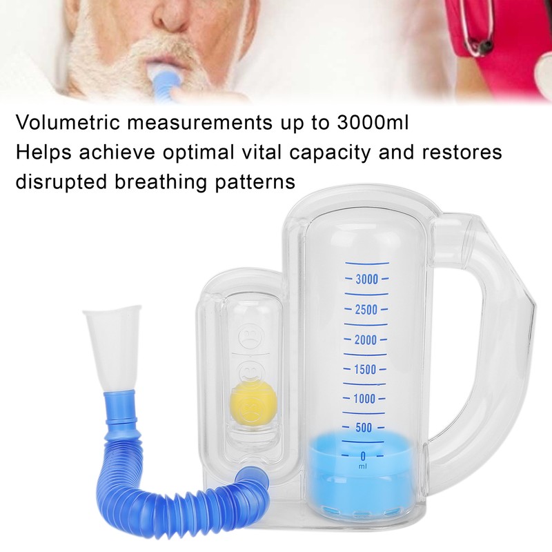 3000ml Spirometry Breathing Exerciser Lung Breathing Vital Capacity Training Tool