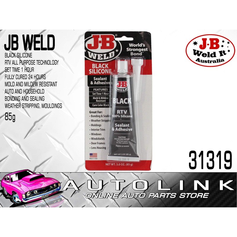 J-B Weld 31319 Black RTV Silicone Sealant and Adhesive -