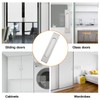 MOROBOR 18CM Self-Stick Rectangual Sliding Door Pulls, 2pcs Brushed Steel