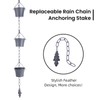 Aseneat Rain Chain for Gutters with Adapter,Wrought Iron Rain Chains