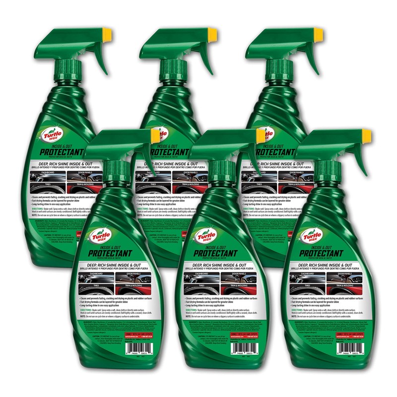 Turtle Wax 50655-6PK Quick and Easy Inside/Out Protectant, 23 oz,