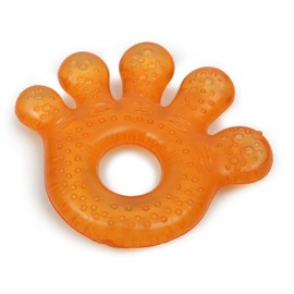 Teether Paws T1205 Orange BPA Free Teething Ring Teether 3 Months +