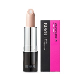 BISOU Concealer, Transparent, Ruddy Feel, Dull Cover, Enhancing Stick N (Rose Quartz) Naturally Derived Ingredients 94% SPF 38 PA+++ Blue Light Cut, Made in Japan Natural