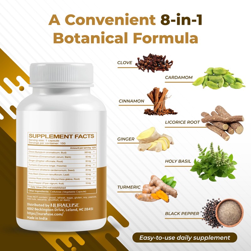 Cloves Cinnamon Ginger - Support Digestion Health, Immune System, Respiratory