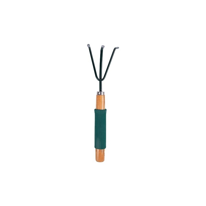 Green Blade 1x Brown Cushion Grip Handle Hand Rake -
