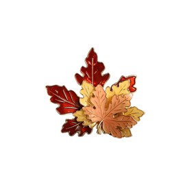 Maple Leaf Brooch Pin Autumn Fall Leaves Brooch Retro Lapel Pins Maple Leaf Badge Unisxe for Backpack Clothes