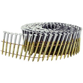 1-3/4 x .092 Inch 15 Degree Wire Weld Coil - Collated - Siding and Fencing Nails - Hot Galvanized - Vinyl Tip - Ring Shank - Small Box ~500 nails