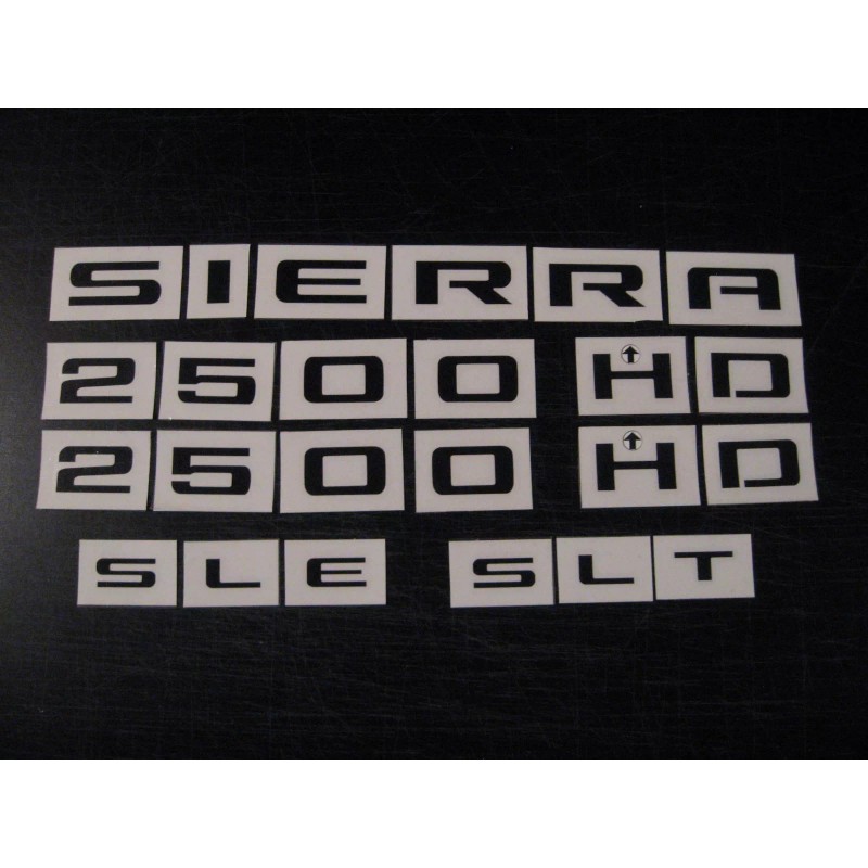 EmblemsPlus 2007-2018 GMC SIERRA 2500 HD Emblem Overlay Decal Letters