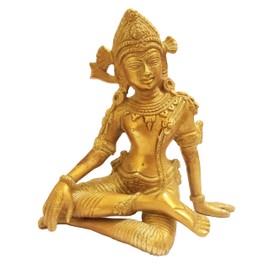 GURU JEE Brass Statue God Indra Murti Hindu Idol Vastu Dev Sculpture Gifts Pooja Showpiece