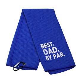 Dad Golf Towel Embroidered Golf Towel Gift Best Dad by Par Golf Towel Golf Father Gift Golf Towel Gift Papa Golf Towel (Best Dad Father T)