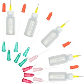 SZXMDKH Tip Glue Dropper Dispenser,5pcs-30ml Precision Tip Applicator Bottle for Gluing Quilling DIY Craft Acrylic Painting,Needle Bottle Applicator, Needle Tip Glue Bottle(30ml)