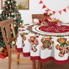 Tailus Merry Christmas Gingerbread Man Round Tablecloth 60 x 60