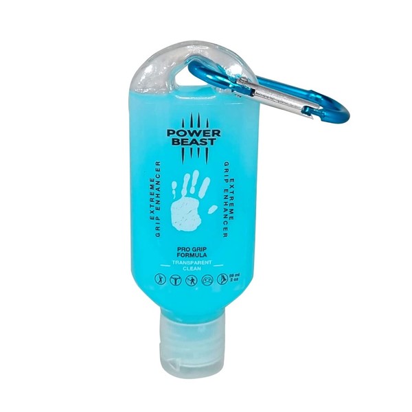 Power Beast Best Grip for Sports, Transparent and Clean for Athletes Hands. Tranparent Liquid Chalk, Stop Sweater, Grip Golf, Grip Pole Dance, Paddle, Climbing, Tennis, Gaming, 59 ml.