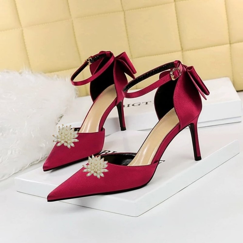 White Pearl Rhinestone Crystal Flower Shoe Clips Pair for Women
