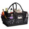 Sew Stylish Craft Organiser Bag, Black Sprig Pattern - Collapsible