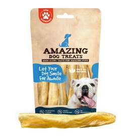 Amazing Dog Treats - Large Collagen Stick - (6 Inch - 8 Count) - Collagen Beef Cheek Rolls for Dogs - 100% Pure Collagen Sticks for Dogs - No Hide Bones for Dogs