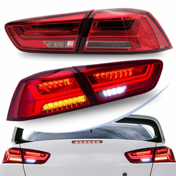 VLAND Red LED Tail lights For 2008-2017 Mitsubishi Lancer EVO