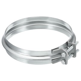 PATIKIL Duct Clamp, 6"(150mm) V-Shape Clamp Zinc Plated Iron Pipe Clamp for Ventilation Ducting Dust Collection Chimney Pipe