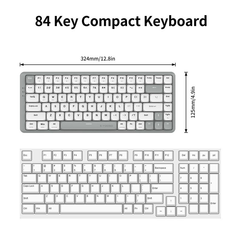 E-YOOSO 60% Gaming Keyboard, Rapid Trigger Mechanical Keyboard Hall Effect