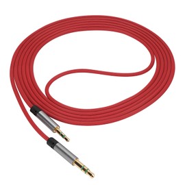 GEEKRIA Audio Cable Compatible with Bose QuietComfort Ultra, QuietComfort SE, QC 45, QC 35 II, QC 35, QC 25 Headphone Cable, 1/8" to 2.5mm Replacement Stereo Cable (Red 5.6ft/1.7m)