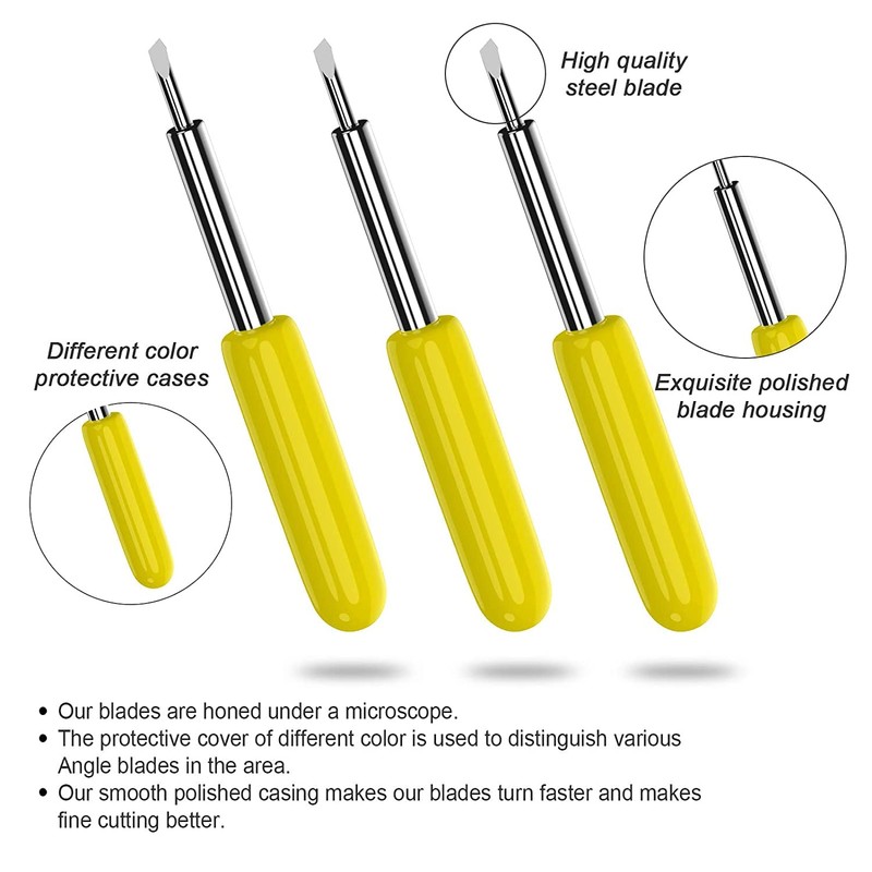 GUUZI Pack of 45 Replacement Cutting Blades 30° Thin Media