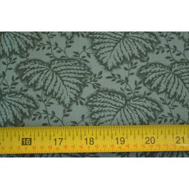 Thimbleberries By 1/2 Yd, Dark-Green Leaves on Green Cotton, Thimbleberries