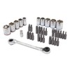 Kobalt 338358 35-Piece 1/4-Inch Drive Mechanic's Tool Set, Inch/Metric, includes