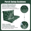 Outdoor Porch Swing Cushion with Backrest - Waterproof Bench Cushion