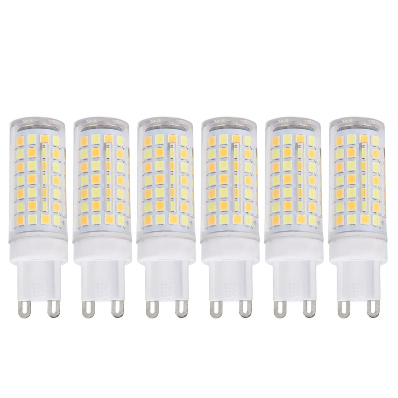 6pcs 90LED G9 Light Bulb 9W 220V Dimmable Soft Warm