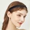 2 Pcs Satin Headband,Width 0.6 Inch Black Headbands, Bands Plastic