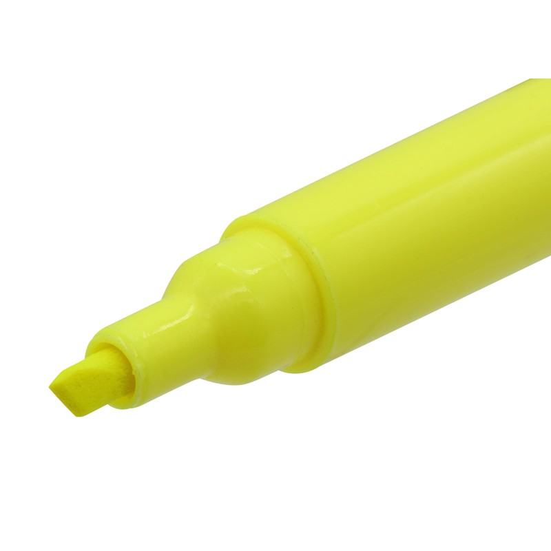 Merangue Tank Highlighters, Chisel Tip, Fluorescent Yellow, 12 Pack