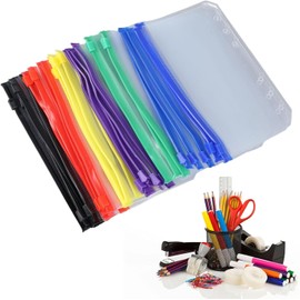 Sobres de Plástico con Cremallera Tamaño A6, Organizados e Impermeables, Juego de 31 Carpetas con Cremallera Translúcidas Multicolores, Ideales para Uso en Oficinas, Aulas y
