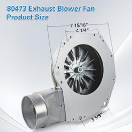 Replacement 80473 Exhaust Blower Fit for Us Stove &USSC, Ashley, King, Vogelzang, BreckwellPellet Stoves Models American Harvest6033 6035 6037 6039 6041,5500 AP130KP130, VG130, SP1002 Big E ll.