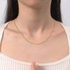 OSTAN Women's Golden Curb Chain Without Pendant Width 1.5 mm