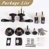 4 Sets-Entry Door Lever and Double Cylinder Deadbolts Combo Pack