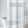LeAquaNook Nautical Lighthouse Shower Curtain for Bathroom Blue Ocean Painting