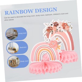 Mobestech 7pcs Rainbow Honeycomb Decor Bohemia Table Centerpieces for Birthday Party Supplies Honeycomb Decoration for Joyful Celebrations and Unforgettable Moments